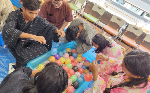 Everyone enjoyed the summer festival.